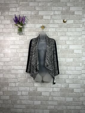 NWT BCX Gray/Black Open Cardigan